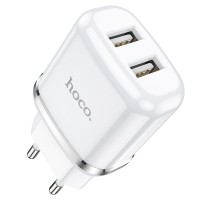  Lādētājs Hoco N4 with 2 USB (2.4A) white 